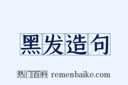 黑发造句是什么意思的图片